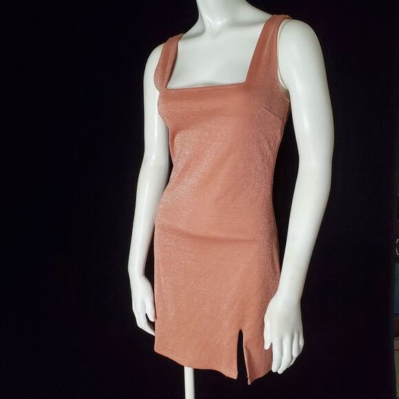 NWT Forever 21 Rose Pink Sparkly Knit Dress (S) - Picture 1 of 5